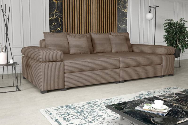 Fun Möbel Big-Sofa Couchgarnitur Megasofa Riesensofa AREZZO in Stoff, mit oder ohne Hocker, Kunstleder oder Vintage-look Artikelnummer: S072G0U59YIP2 von Fun Möbel