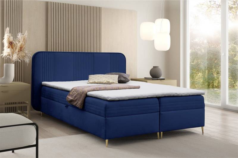Fun Möbel Boxbett Schlafzimmerbett ALIZE Stoff Fresh, inkl. Bettkasten und Topper von Fun Möbel