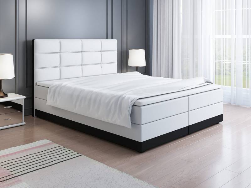 Fun Möbel Boxbett Schlafzimmerbett CHARLIE (inkl. Kaltschaumtopper, inkl. 2 Bettkästen), in Stoff Alcantara oder Kunstleder Soft von Fun Möbel