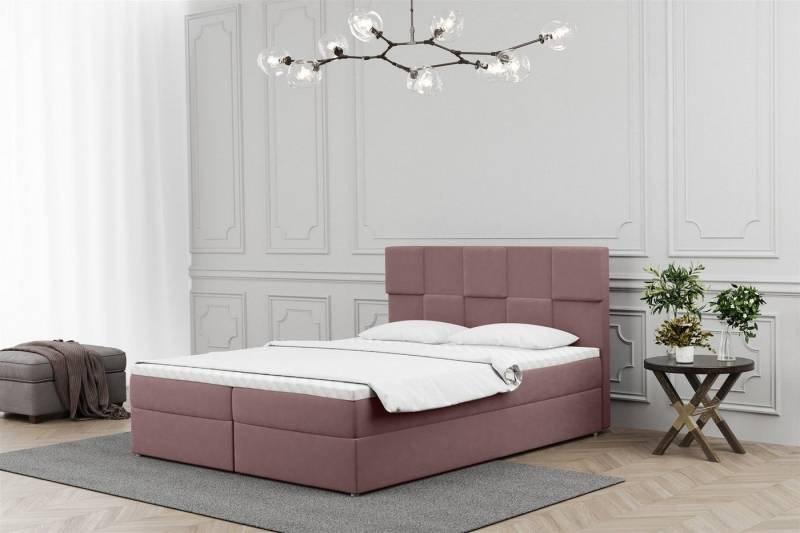 Fun Möbel Boxbett Schlafzimmerbett JOLIE in Stoff (auch in Überlänge erhältlich), inkl. Topper und Bettkästen von Fun Möbel