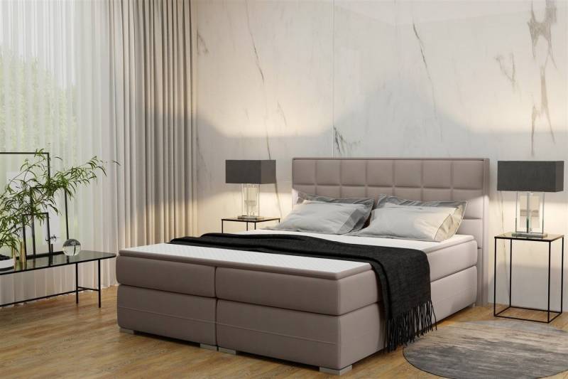 Fun Möbel Boxbett Schlafzimmerbett PRATO in Kunstleder Madryt (inkl. Bettkasten, inkl. Kaltschaumtopper) von Fun Möbel