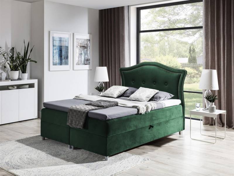 Fun Möbel Boxbett Schlafzimmerbett BEDRAN in Stoff (inkl. Bettkästen, inkl. Kaltschaumtopper) von Fun Möbel