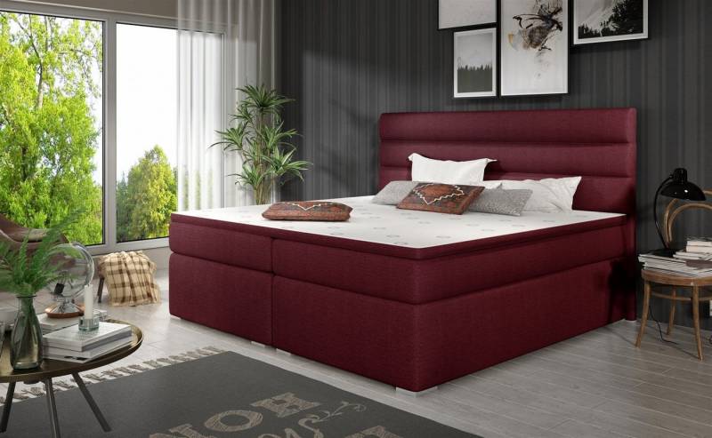 Fun Möbel Boxspringbett Boxspringbett Schlafzimmerbett FESTO in Stoff inkl. Bettkästen (inkl. Kaltschaumtopper) von Fun Möbel