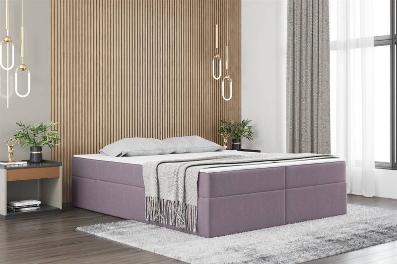 Fun Möbel Boxspringbett Dachschräge-Schlafzimmerbett PRIMA Überlänge in Stoff Soro (inkl. Bettkasten und Topper), ohne Kopfteil von Fun Möbel