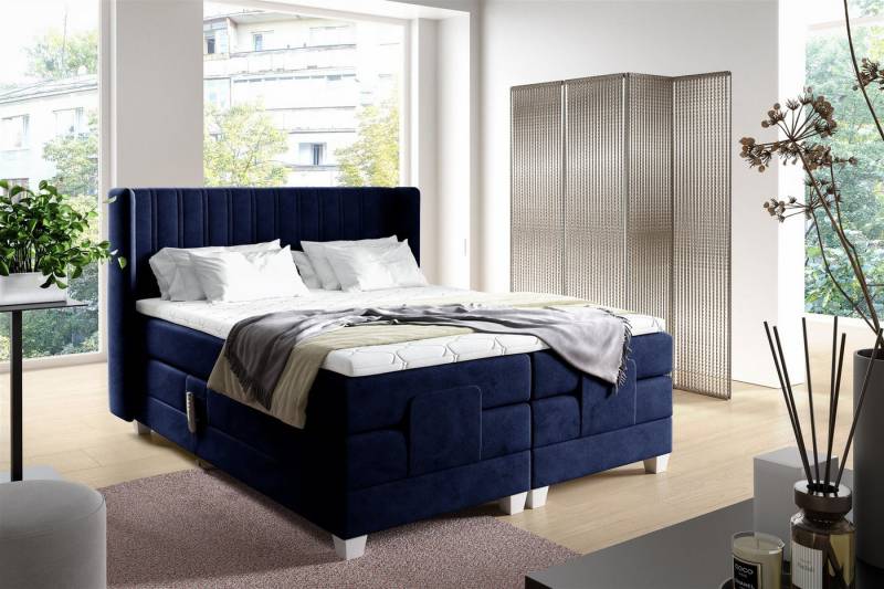 Fun Möbel Boxspringbett Schlafzimmerbett Elektrisches Bett MAGNUS (inkl. Topper), Liegefläche elektrisch verstellbar von Fun Möbel