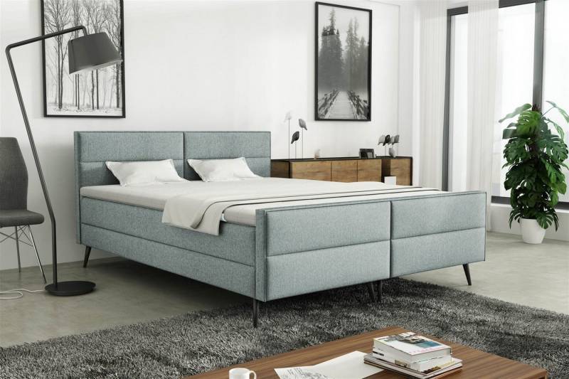 Fun Möbel Boxbett Schlafzimmerbett GRANADA in Stoff (inkl. Topper), frei im Raum stellbar von Fun Möbel