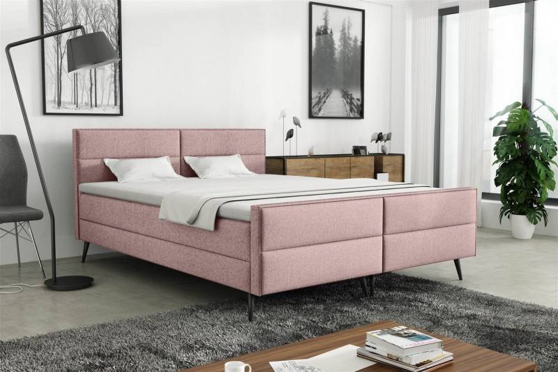 Fun Möbel Boxbett Schlafzimmerbett GRANADA in Stoff (inkl. Topper), frei im Raum stellbar von Fun Möbel