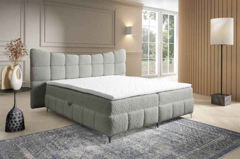 Fun Möbel Boxbett Schlafzimmerbett NOVA in Stoff Rolf (inkl. Kaltschaumtopper), 2 Bettkästen von Fun Möbel