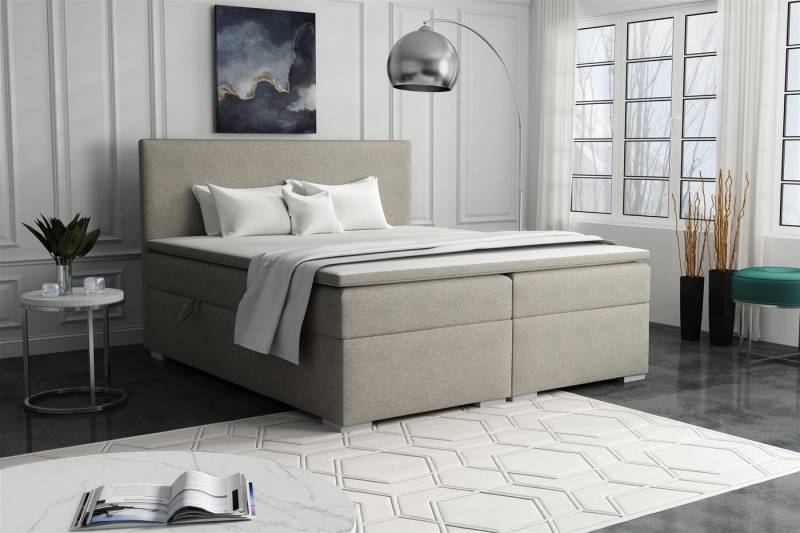 Fun Möbel Boxbett Schlafzimmerbett SOREL (inkl. Kaltschaumtopper, inkl. Bettkasten), in Stoff oder Kunstleder von Fun Möbel