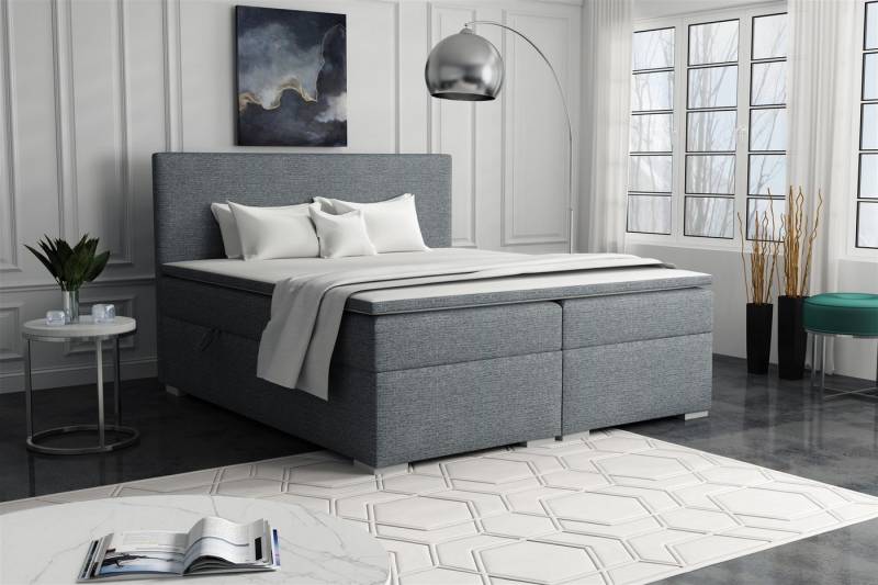 Fun Möbel Boxbett Schlafzimmerbett SOREL (inkl. Kaltschaumtopper, inkl. Bettkasten), in Stoff oder Kunstleder von Fun Möbel