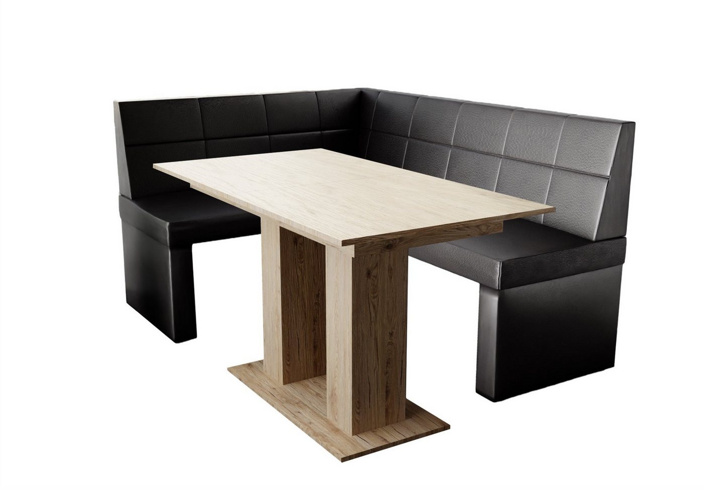 Fun Möbel Eckbankgruppe Eckbankgruppe „BLAKE XL“ Größe 196x142cm mit Tisch Sonoma, ausziehbarer Tisch von Fun Möbel