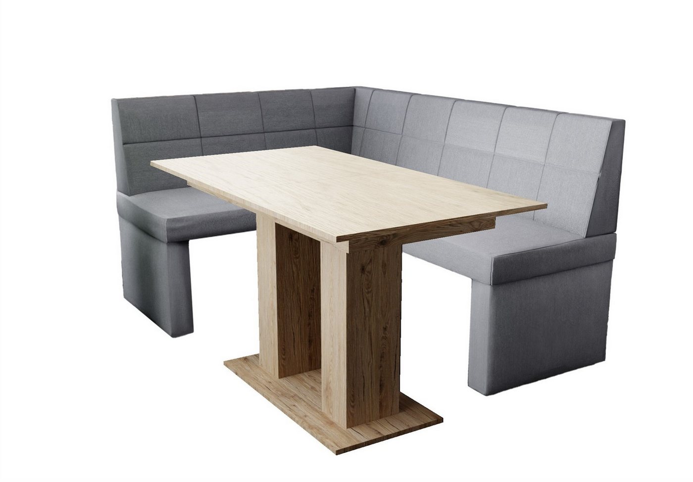 Fun Möbel Eckbankgruppe Eckbankgruppe „BLAKE XL“ Größe 196x142cm mit Tisch Sonoma, ausziehbarer Tisch von Fun Möbel