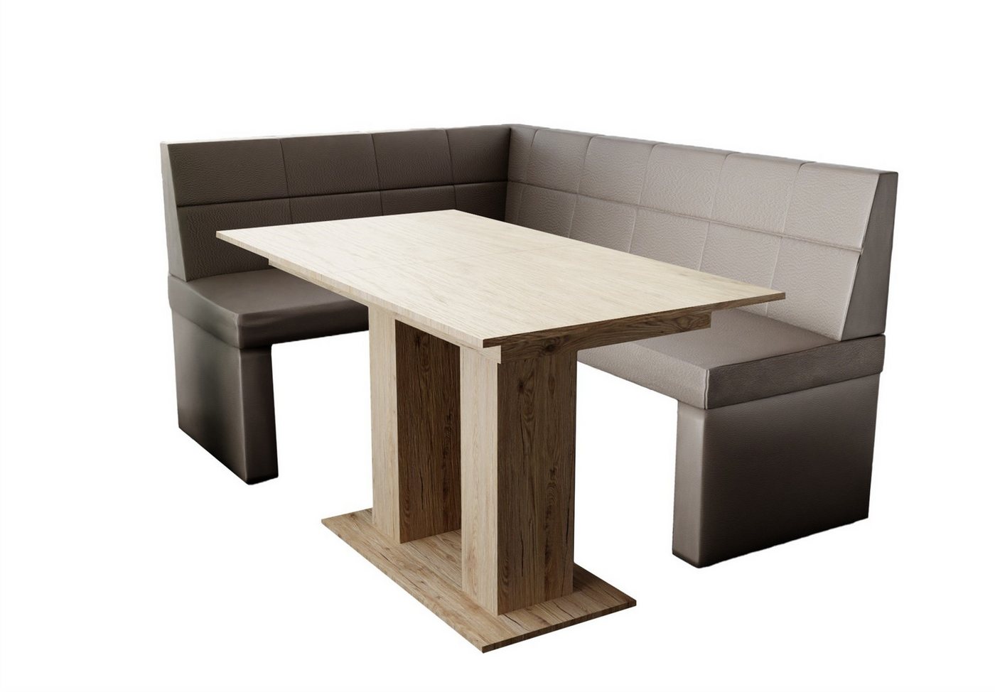 Fun Möbel Eckbankgruppe Eckbankgruppe „BLAKE XL“ Größe 196x142cm mit Tisch Sonoma, ausziehbarer Tisch von Fun Möbel