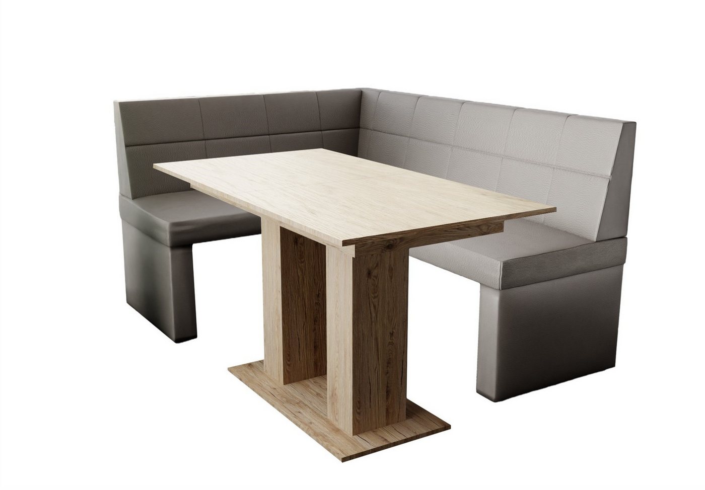 Fun Möbel Eckbankgruppe Eckbankgruppe „BLAKE XL“ Größe 196x142cm mit Tisch Sonoma, ausziehbarer Tisch von Fun Möbel