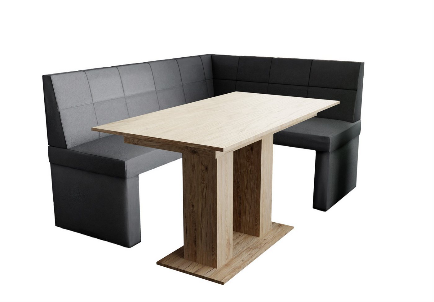 Fun Möbel Eckbankgruppe Eckbankgruppe „BLAKE XL“ Größe 196x142cm mit Tisch Sonoma, ausziehbarer Tisch von Fun Möbel