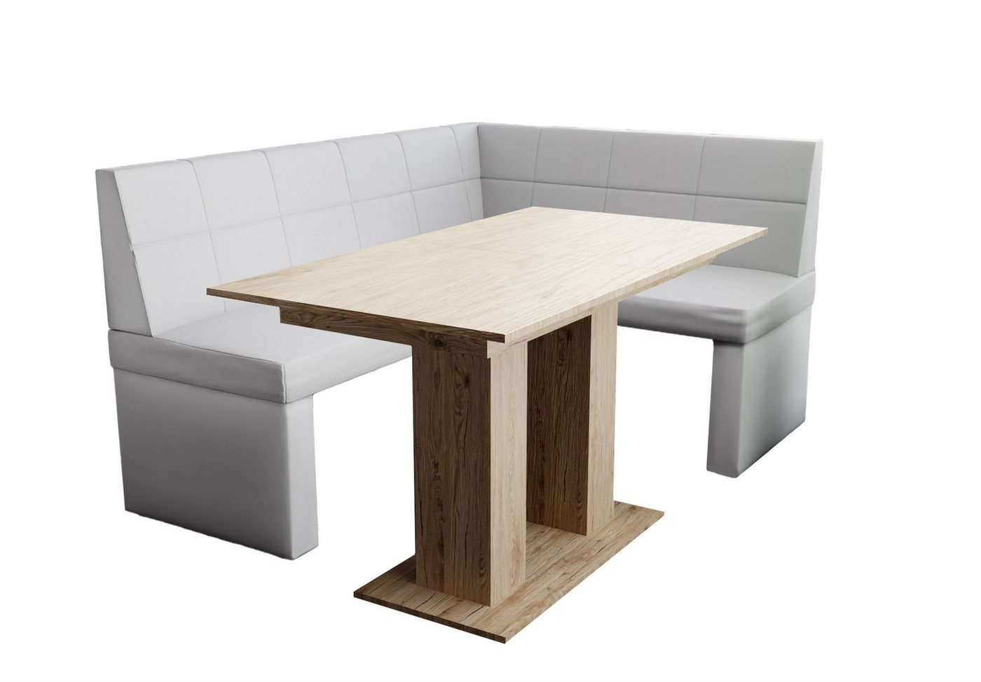 Fun Möbel Eckbankgruppe Eckbankgruppe „BLAKE XL“ Größe 196x142cm mit Tisch Sonoma, ausziehbarer Tisch von Fun Möbel