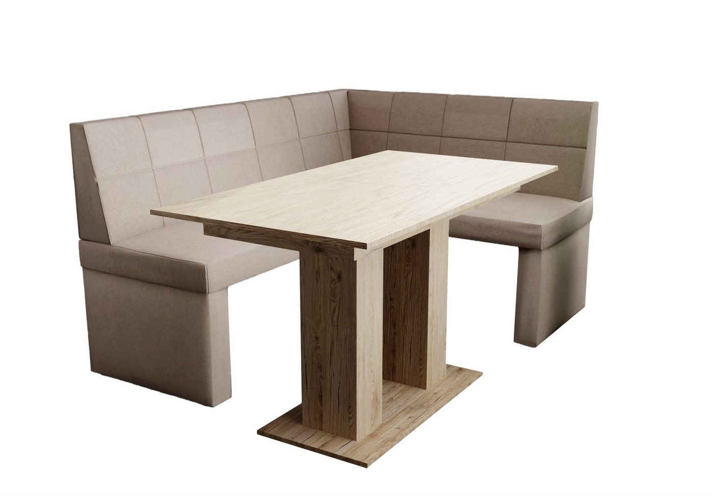 Fun Möbel Eckbankgruppe Eckbankgruppe „BLAKE XL“ Größe 196x142cm mit Tisch Sonoma, ausziehbarer Tisch von Fun Möbel