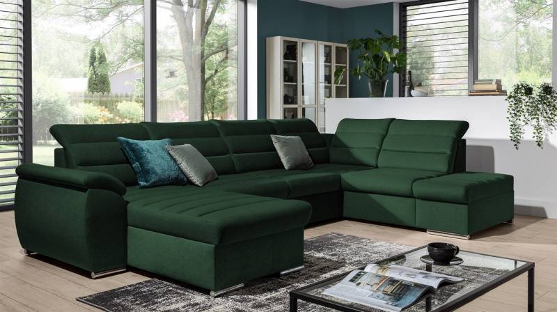 Fun Möbel Ecksofa Couchgarnitur PASCARA Stoff Esito mit Schlaffunktion Ottomane Re / Li, U-Form, mit Bettkasten Fun Möbel Ecksofa Couchgarnitur PASCARA Stoff Esito mit Schlaffunktion Ottomane Re / Li, U-Form, mit Bettkasten von Fun Möbel