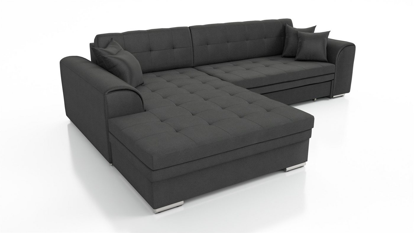 Fun Möbel Ecksofa Couchgarnitur SARRA Kunstleder/Stoff Ottomane Rechts oder Links, mit Schlaffunktion von Fun Möbel