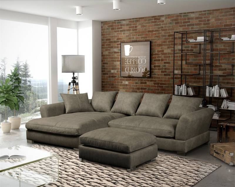 Fun Möbel Ecksofa Couchgarnitur inkl. Hocker TIZIAN Preston Braun Ottomane, N/A 1 Teile Fun Möbel Ecksofa Couchgarnitur inkl. Hocker TIZIAN Preston Braun Ottomane, N/A 1 Teile von Fun Möbel