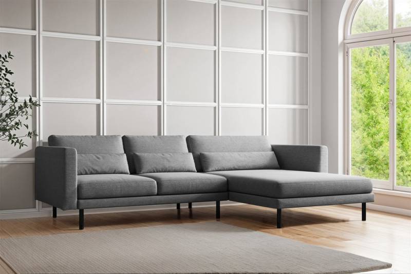 Fun Möbel Ecksofa Designersofa AGADA in Stoff, mit Ottomane Links oder Rechts, Rundumbezug von Fun Möbel