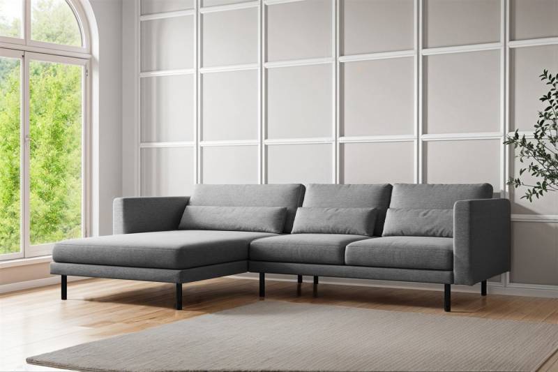 Fun Möbel Ecksofa Designersofa AGADA in Stoff, mit Ottomane Links oder Rechts, Rundumbezug von Fun Möbel