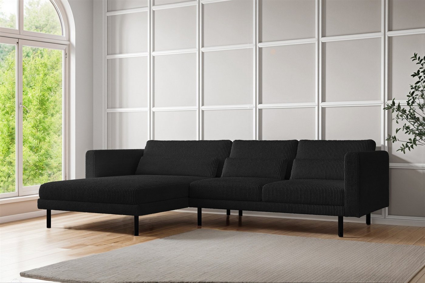Fun Möbel Ecksofa Designersofa AGADA in Stoff, mit Ottomane Links oder Rechts, Rundumbezug Fun Möbel Ecksofa Designersofa AGADA in Stoff, mit Ottomane Links oder Rechts, Rundumbezug von Fun Möbel