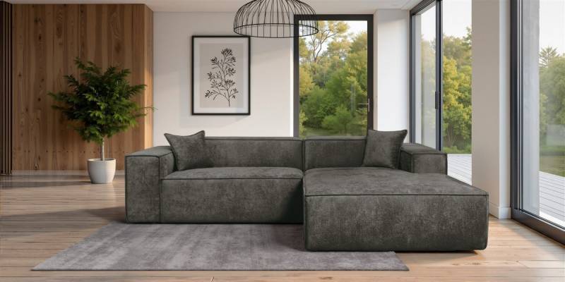 Fun Möbel Ecksofa Designersofa CARLOTA in Stoff Perfect Harmony mit Ottomane, Rundumbezug, Ottomane Links oder Rechts Fun Möbel Ecksofa Designersofa CARLOTA in Stoff Perfect Harmony mit Ottomane, Rundumbezug, Ottomane Links oder Rechts von Fun Möbel