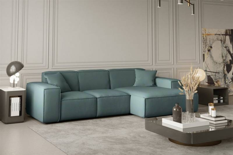 Fun Möbel Ecksofa Designersofa CELES Ottomane Links oder Rechts in Stoff, inkl. 2 Zierkissen von Fun Möbel