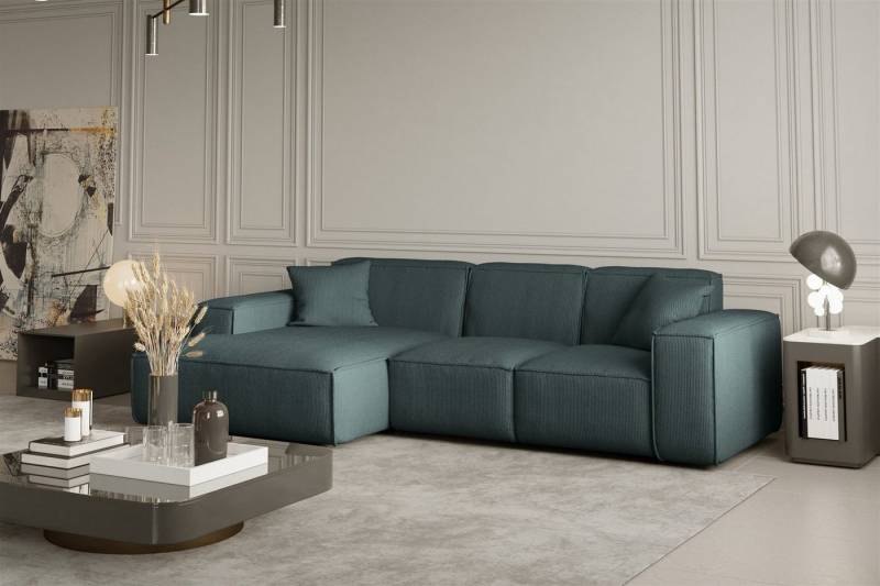 Fun Möbel Ecksofa Designersofa CELES Ottomane Links oder Rechts in Stoff, inkl. 2 Zierkissen von Fun Möbel