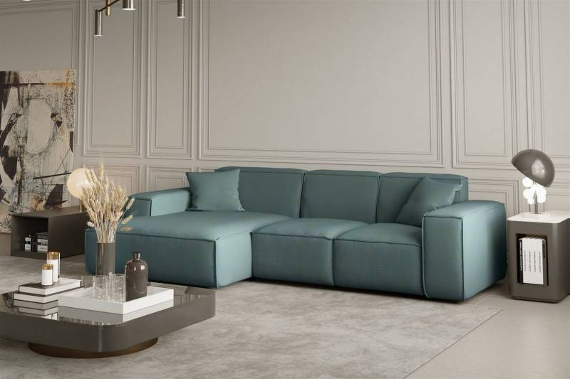 Fun Möbel Ecksofa Designersofa CELES Ottomane Links oder Rechts in Stoff, inkl. 2 Zierkissen von Fun Möbel
