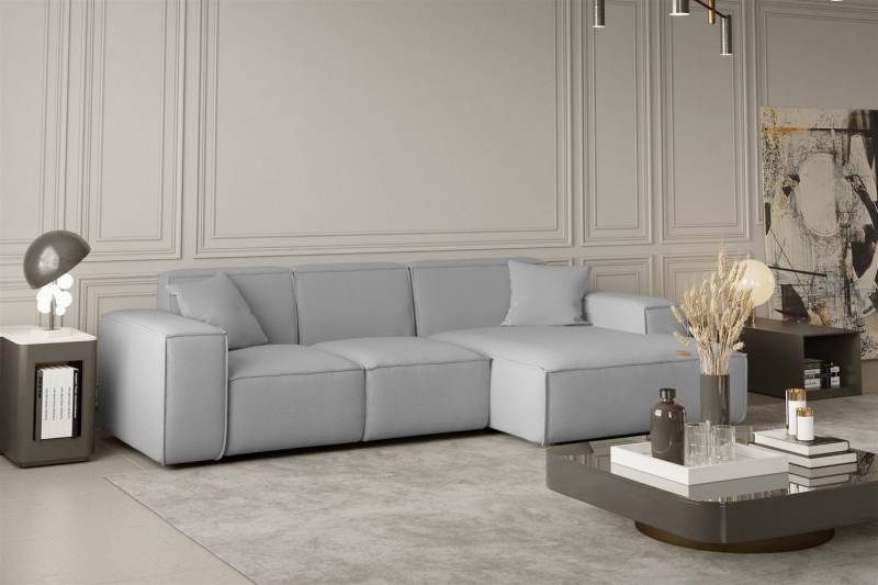Fun Möbel Ecksofa Designersofa CELES Ottomane Links oder Rechts in Stoff, inkl. 2 Zierkissen von Fun Möbel