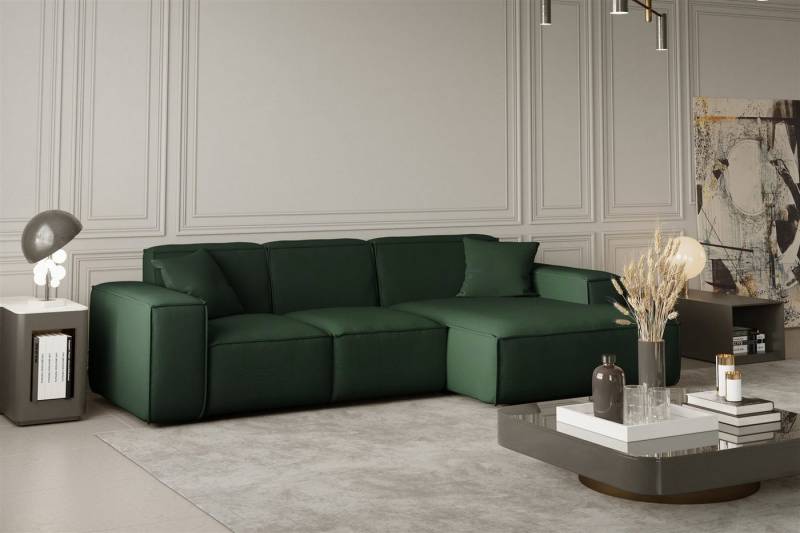 Fun Möbel Ecksofa Designersofa CELES Ottomane Links oder Rechts in Stoff, inkl. 2 Zierkissen von Fun Möbel