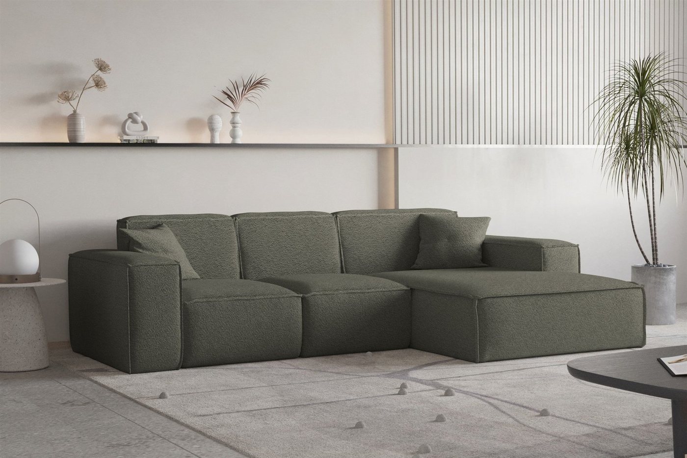 Fun Möbel Ecksofa Designersofa CELES PREMIUM Ottomane Rechts oder Links in Stoff, inkl. 2 Zierkissen Fun Möbel Ecksofa Designersofa CELES PREMIUM Ottomane Rechts oder Links in Stoff, inkl. 2 Zierkissen von Fun Möbel