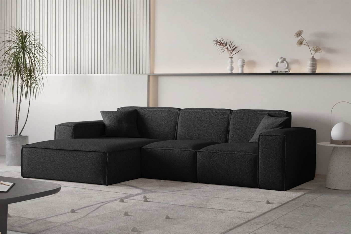 Fun Möbel Ecksofa Designersofa CELES PREMIUM Ottomane Rechts oder Links in Stoff, inkl. 2 Zierkissen Fun Möbel Ecksofa Designersofa CELES PREMIUM Ottomane Rechts oder Links in Stoff, inkl. 2 Zierkissen von Fun Möbel