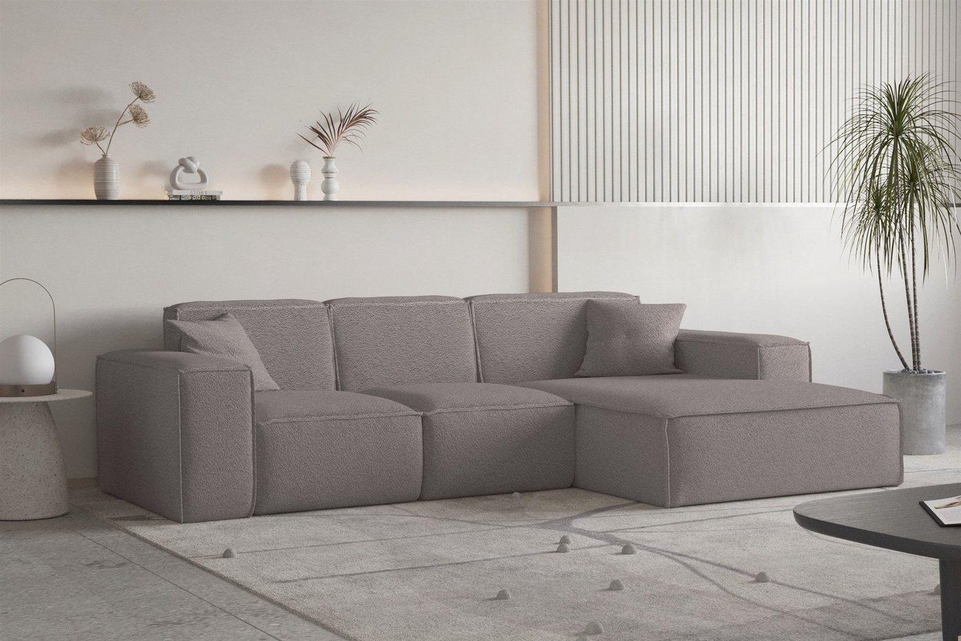 Fun Möbel Ecksofa Designersofa CELES PREMIUM Ottomane Rechts oder Links in Stoff, inkl. 2 Zierkissen Fun Möbel Ecksofa Designersofa CELES PREMIUM Ottomane Rechts oder Links in Stoff, inkl. 2 Zierkissen von Fun Möbel