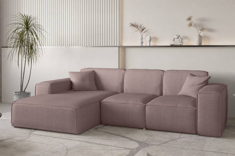 Fun Möbel Ecksofa Designersofa CELES PREMIUM in Stoff Scala, Ottomane Rechts oder Links, inkl. 2 Zierkissen von Fun Möbel