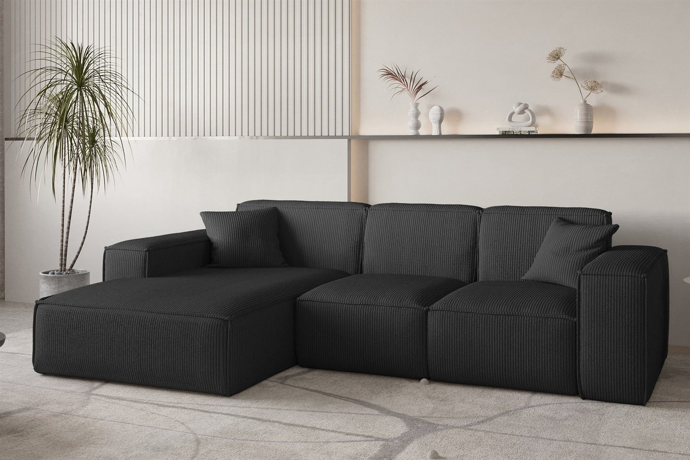 Fun Möbel Ecksofa Designersofa CELES PREMIUM in Stoff Scala, Ottomane Rechts oder Links, inkl. 2 Zierkissen Fun Möbel Ecksofa Designersofa CELES PREMIUM in Stoff Scala, Ottomane Rechts oder Links, inkl. 2 Zierkissen von Fun Möbel