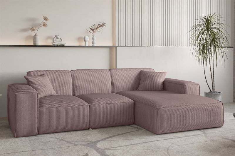 Fun Möbel Ecksofa Designersofa CELES PREMIUM in Stoff Scala, Ottomane Rechts oder Links, inkl. 2 Zierkissen von Fun Möbel