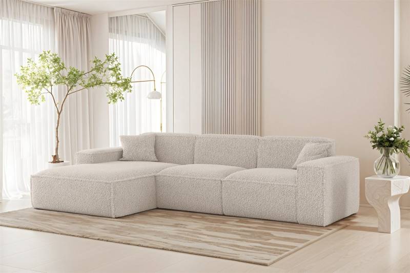 Fun Möbel Ecksofa Designersofa CELES PREMIUM in Stoff Sven, Ottomane Rechts oder Links, inkl. 2 x Zierkissen von Fun Möbel