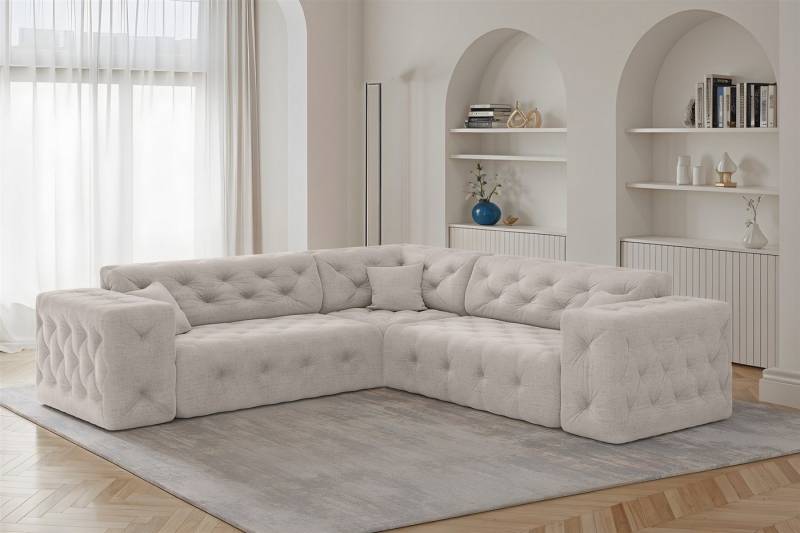 Fun Möbel Ecksofa Designersofa CHANTAL in Stoff Moly, inkl. 3 Zierkissen, universale Seitenlänge Fun Möbel Ecksofa Designersofa CHANTAL in Stoff Moly, inkl. 3 Zierkissen, universale Seitenlänge von Fun Möbel
