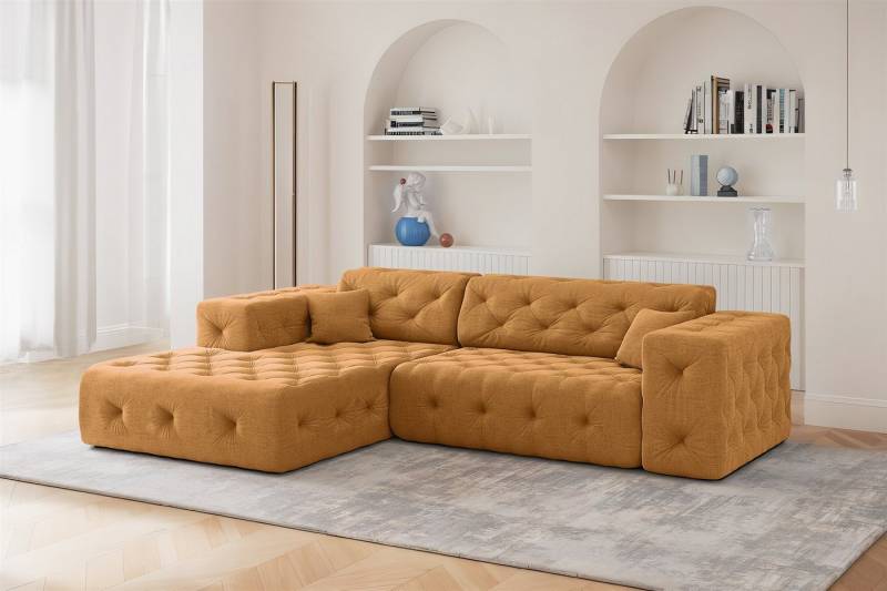 Fun Möbel Ecksofa Designersofa CHANTAL mit Ottomane in Stoff Moly, inkl. 2 Zierkissen, Ottomane Links oder Rechts Fun Möbel Ecksofa Designersofa CHANTAL mit Ottomane in Stoff Moly, inkl. 2 Zierkissen, Ottomane Links oder Rechts von Fun Möbel