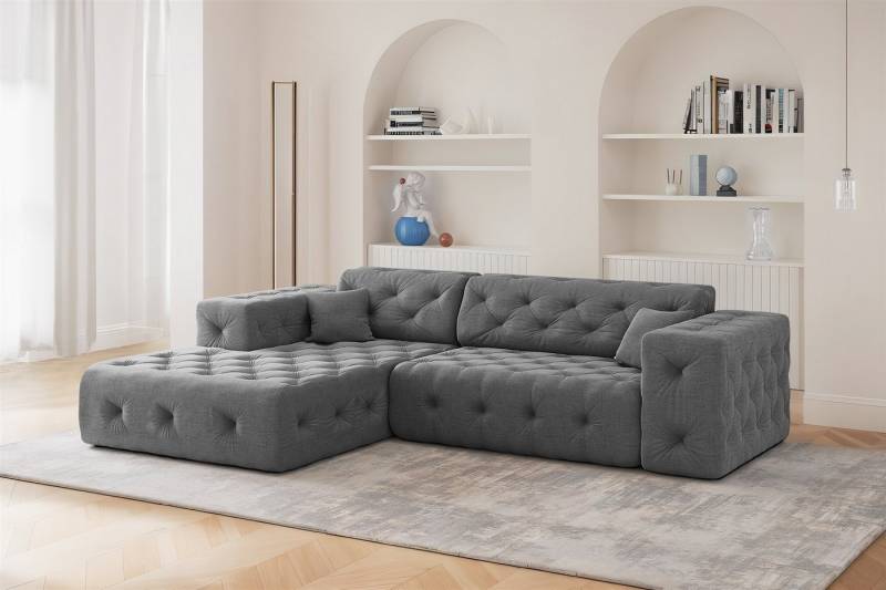 Fun Möbel Ecksofa Designersofa CHANTAL mit Ottomane in Stoff Moly, inkl. 2 Zierkissen, Ottomane Links oder Rechts Fun Möbel Ecksofa Designersofa CHANTAL mit Ottomane in Stoff Moly, inkl. 2 Zierkissen, Ottomane Links oder Rechts von Fun Möbel