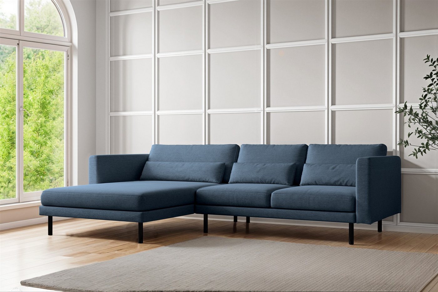 Fun Möbel Ecksofa Designersofa FUN AGAPITO in Stoff, mit Ottomane Links oder Rechts, Rundumbezug Fun Möbel Ecksofa Designersofa FUN AGAPITO in Stoff, mit Ottomane Links oder Rechts, Rundumbezug von Fun Möbel