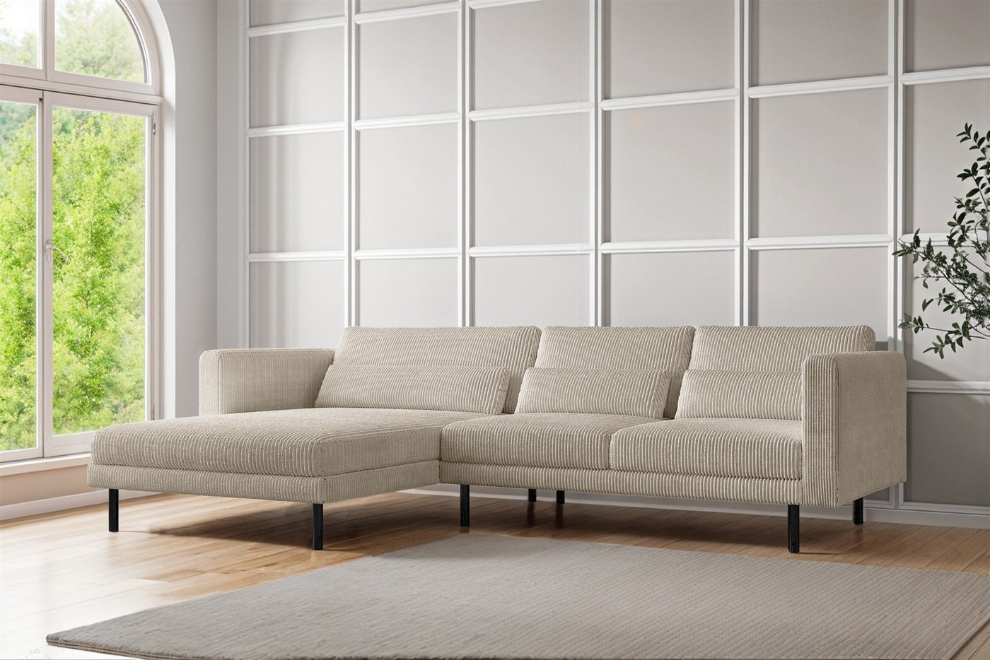 Fun Möbel Ecksofa Designersofa FUN AGAPITO in Stoff, mit Ottomane Links oder Rechts, Rundumbezug Fun Möbel Ecksofa Designersofa FUN AGAPITO in Stoff, mit Ottomane Links oder Rechts, Rundumbezug von Fun Möbel