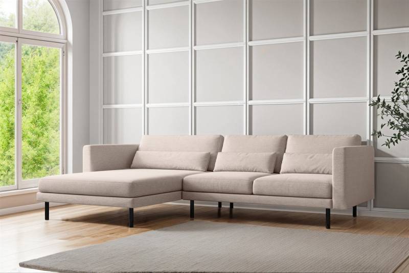 Fun Möbel Ecksofa Designersofa FUN AGAPITO in Stoff, mit Ottomane Links oder Rechts, Rundumbezug von Fun Möbel