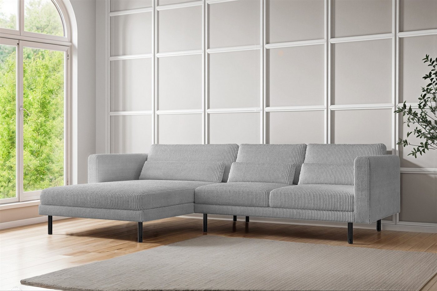 Fun Möbel Ecksofa Designersofa FUN AGAPITO in Stoff, mit Ottomane Links oder Rechts, Rundumbezug Fun Möbel Ecksofa Designersofa FUN AGAPITO in Stoff, mit Ottomane Links oder Rechts, Rundumbezug von Fun Möbel
