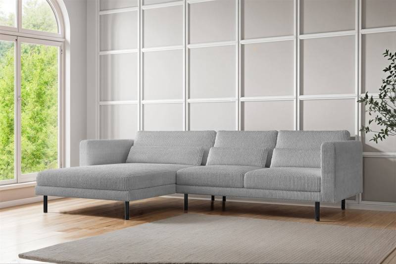 Fun Möbel Ecksofa Designersofa FUN AGAPITO in Stoff, mit Ottomane Links oder Rechts, Rundumbezug von Fun Möbel