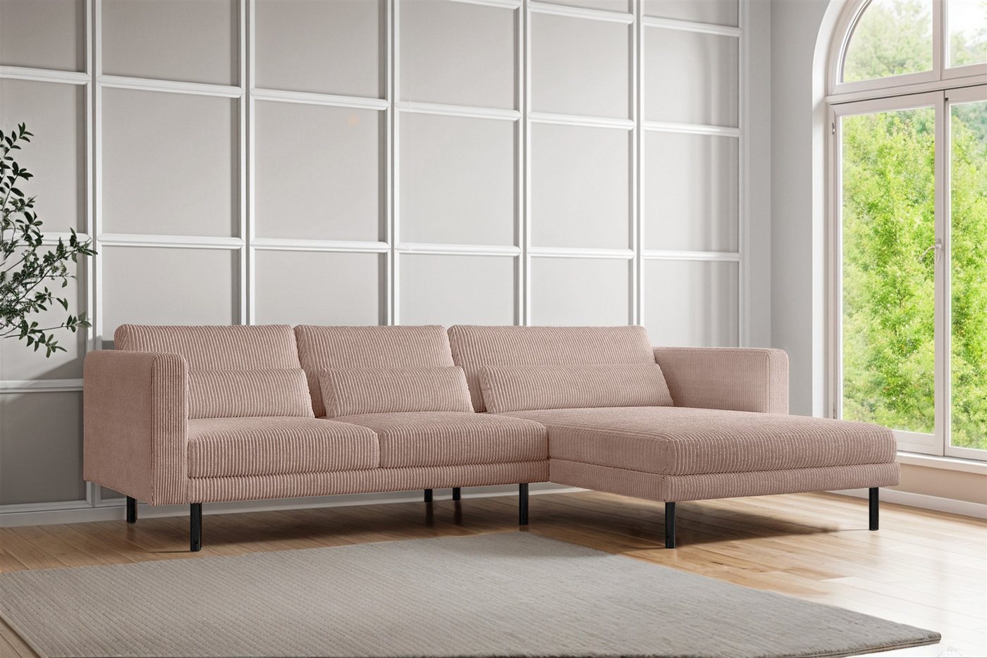 Fun Möbel Ecksofa Designersofa FUN AGAPITO in Stoff, mit Ottomane Links oder Rechts, Rundumbezug Fun Möbel Ecksofa Designersofa FUN AGAPITO in Stoff, mit Ottomane Links oder Rechts, Rundumbezug von Fun Möbel