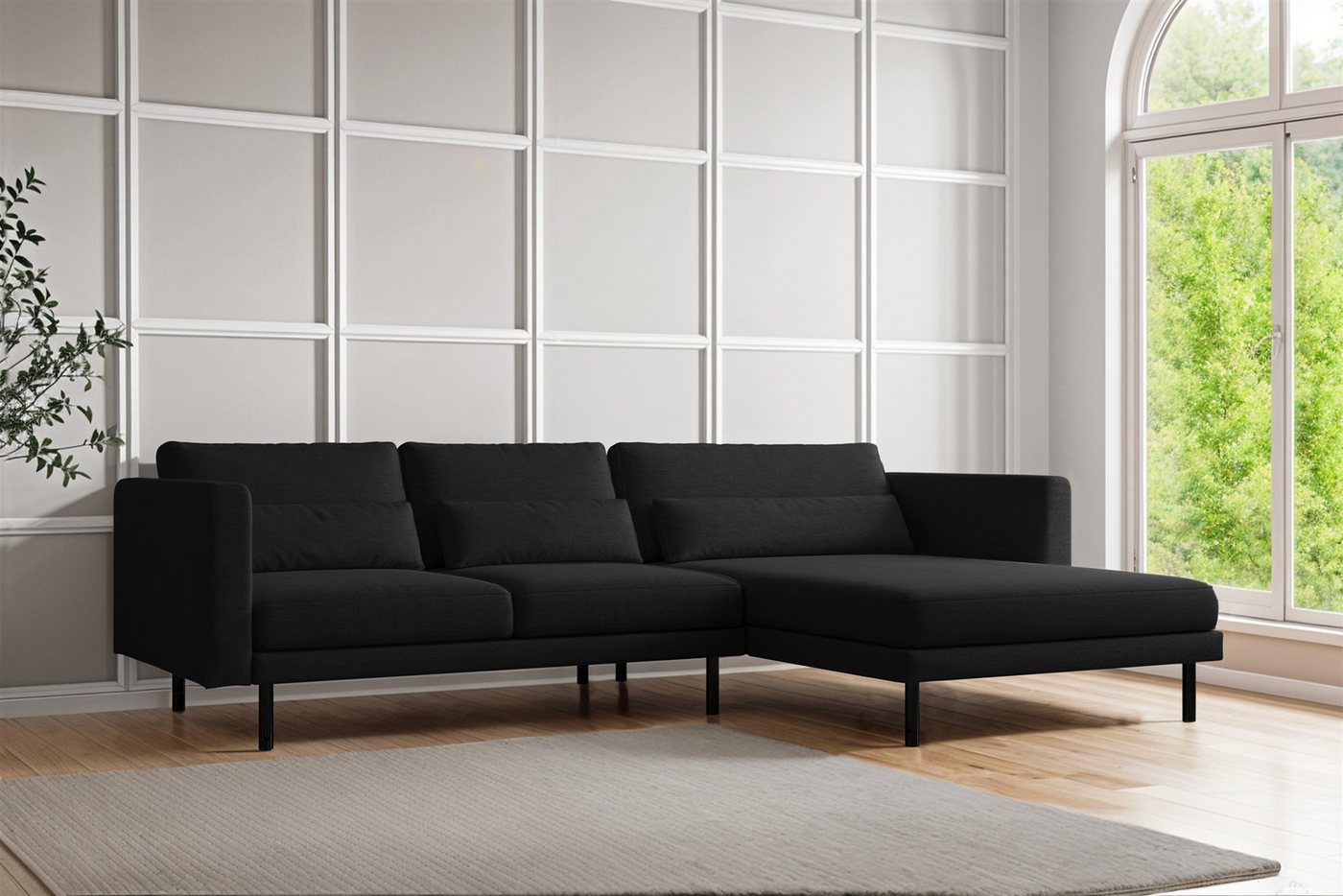 Fun Möbel Ecksofa Designersofa FUN AGAPITO in Stoff, mit Ottomane Links oder Rechts, Rundumbezug Fun Möbel Ecksofa Designersofa FUN AGAPITO in Stoff, mit Ottomane Links oder Rechts, Rundumbezug von Fun Möbel
